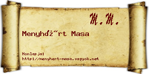 Menyhért Masa névjegykártya
